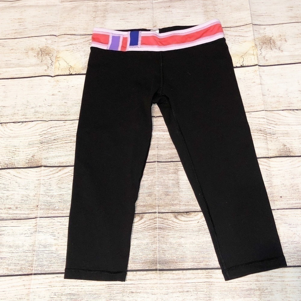 Ivivva Black Reversible Capri Leggings Size 14